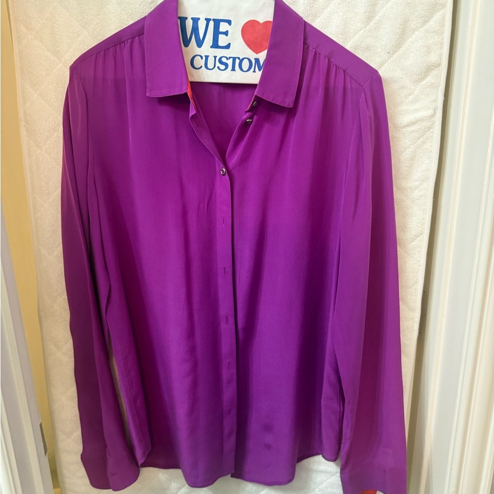 Banana Republic Silk Blouse - Scarlet and Magenta